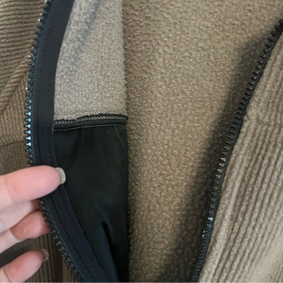 LANDS’ END Fleece Lined Full Zip Jacket in Dark Moss Green Size XL - Picture 6 of 9